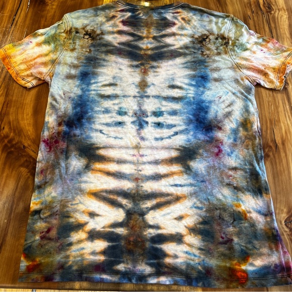 Custom reverse tie dye on Hempsmith shirt with embroidered logo - Picture 2 of 3